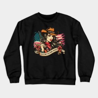 This Is My Second Rodeo // Vintage Cowgirl Design Crewneck Sweatshirt